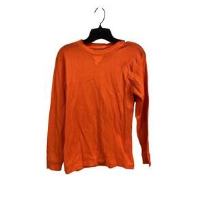 7 Apparel Sweatshirt Women Size L (14-16) Long Sleeve Cotton Orange